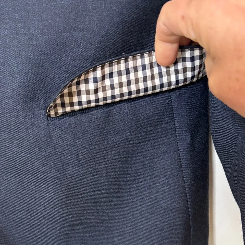 Zara Men's Navy Sport Coat Blazer